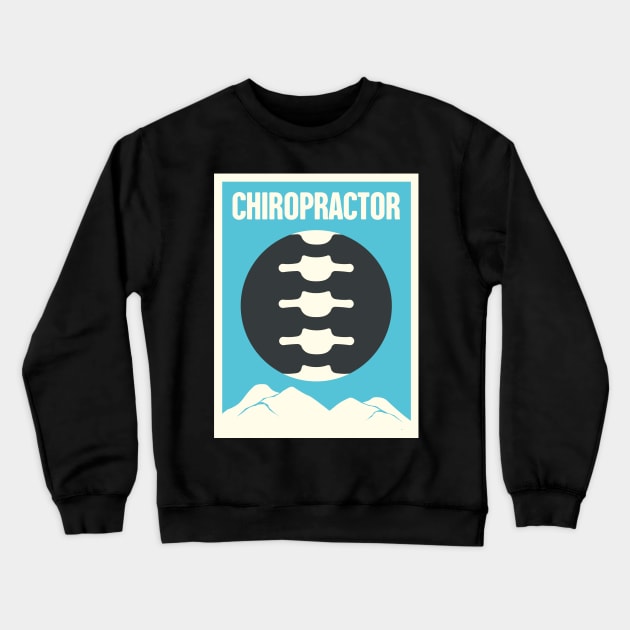 Vintage Chiropractor Chiropractic Spine Poster Crewneck Sweatshirt by MeatMan